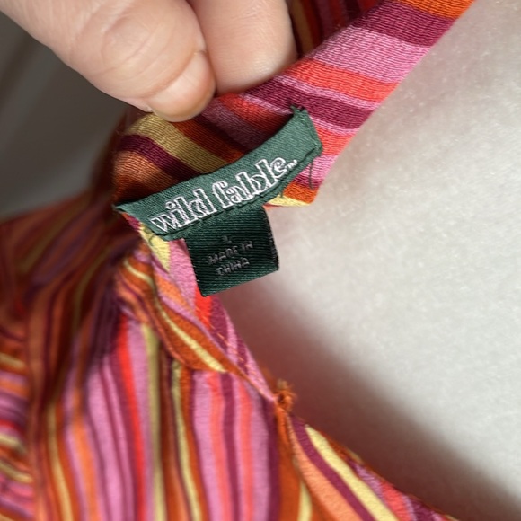 Cute multi colored striped v neck dress summer - Picture 5 of 6